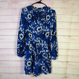 Fleur Bleue Long Sleeve Floral Tie Waist Romper Size‎ 10